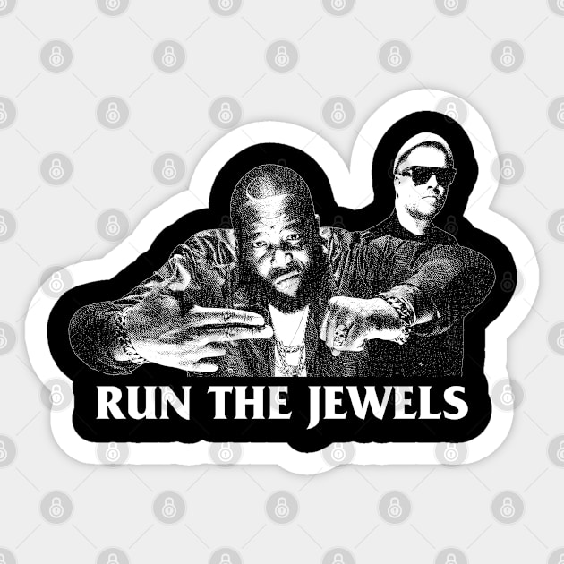 Run The Jewels - Engraving Style Sticker by Chase Merch